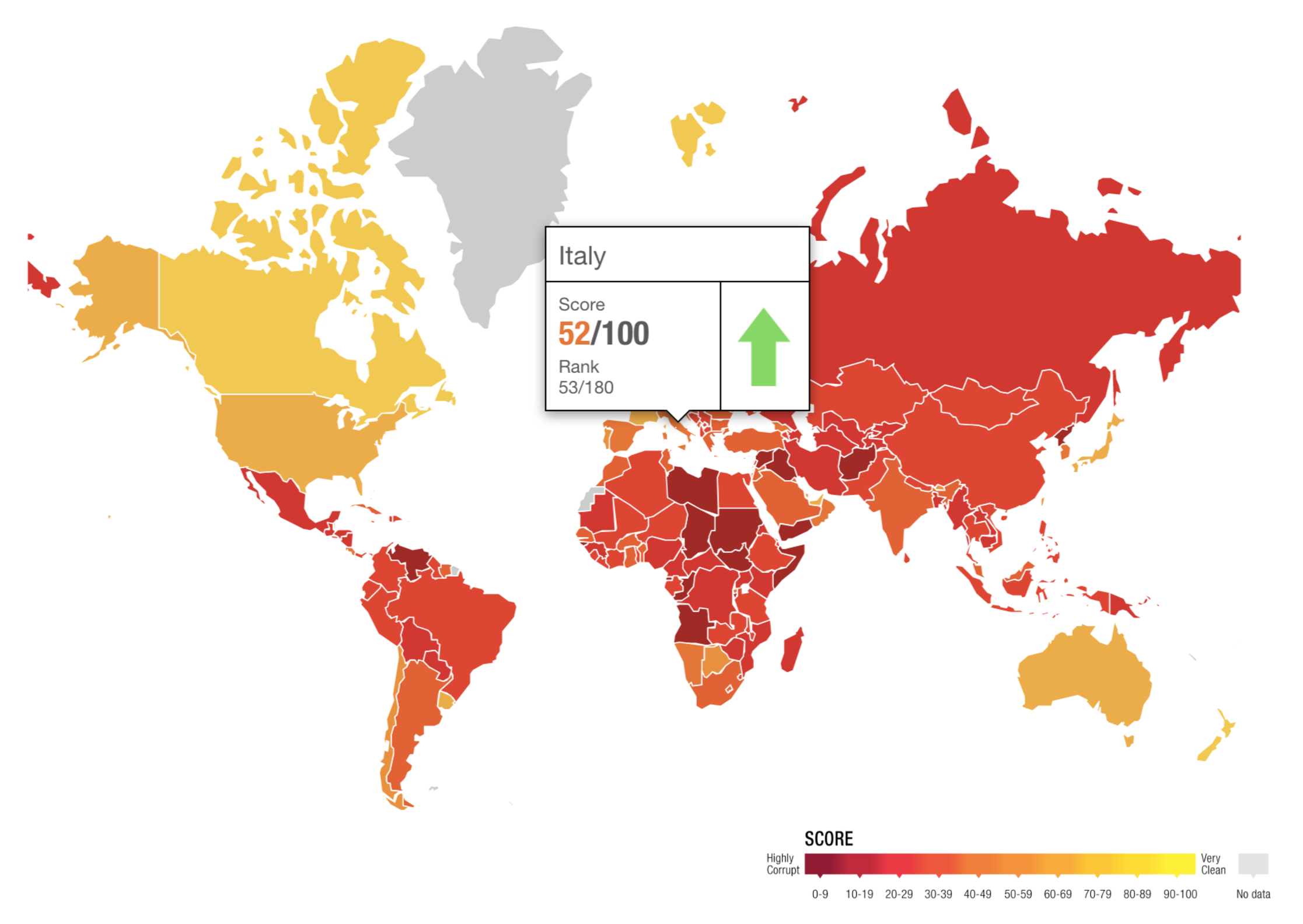 Indice Sulla Percezione Della Corruzione: Italia Al 53° Posto Nel Mondo ...