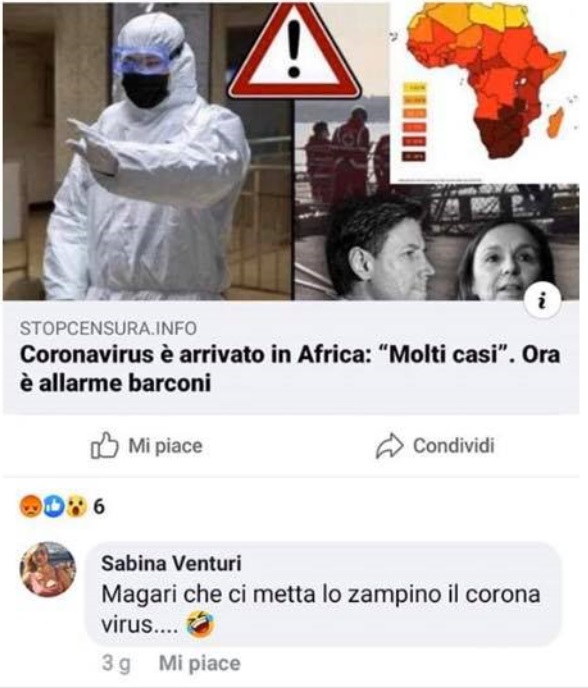 Gubbio Frase Choc Di Una Maestra Leghista Che Augura Il Coronavirus Ai Migranti Africani Open