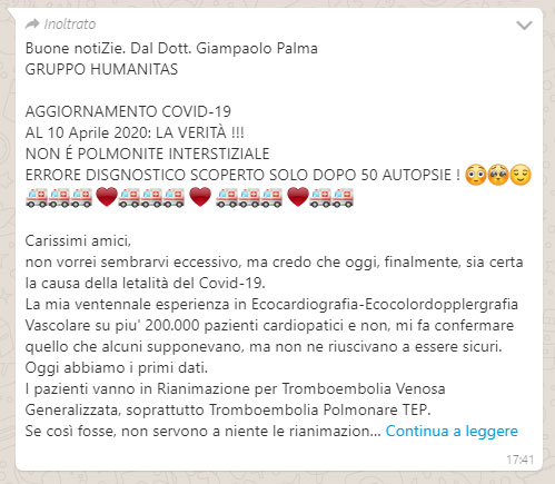 Coronavirus Morti Di Polmonite O Trombosi Colpa Del Virus Oppure No Ecco Cosa E Cambiato In Un Mese Open