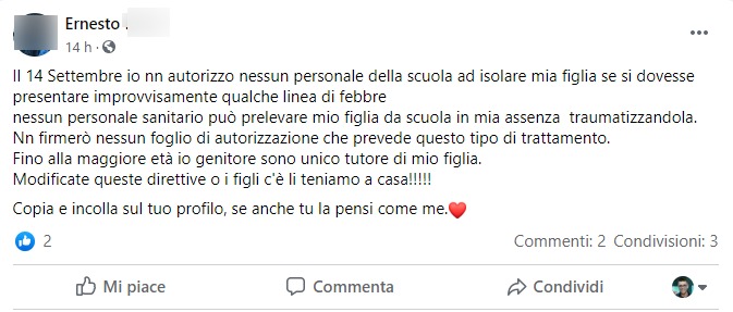 Coronavirus Non Autorizzo A Isolare E Prelevare Mio Figlio In Mia Assenza La Bufala Che Spaventa I Genitori Open