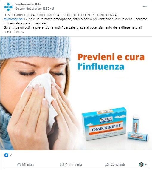 Coronavirus. Vaccino antinfluenzale omeopatico? Non è affatto un